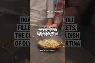 How to make ravioli filled with red beets, the colorful pasta dish of Olympic host Cortina