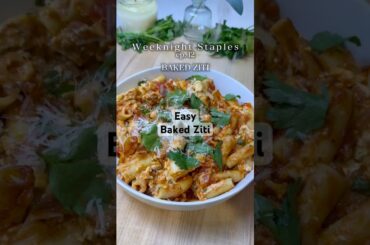 Easy Baked Ziti 🍝 #pasta