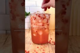 Yuzu Strawberry Italian Soda 🍓🍋