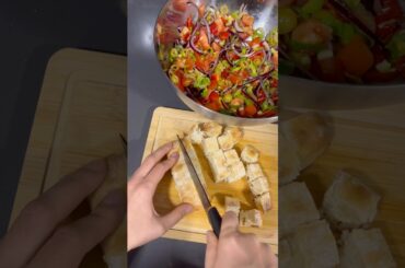 Panzanella #shorts #pov #diy #salad #panzanella #vegetables #italy #recipe #food #cooking #lunch