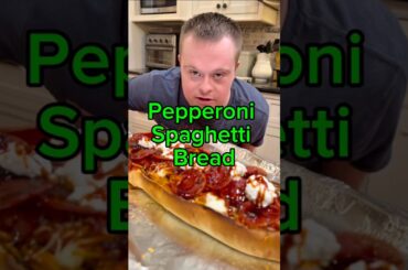 Pepperoni Spaghetti Bread: The Ultimate Super Bowl Snack 🏈 #shorts