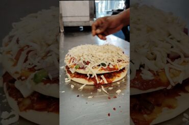 double layer pizza recipe #viral #food #shorts #pizza #recipe