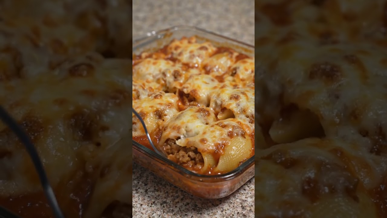 🍝 Cheesy Spaghetti Stuffed Shells (Easy Baked Dinner) 🍝 Cheesy Spaghetti Stuffed Shells (Easy Baked Dinner)