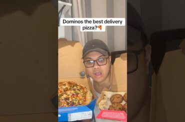 Trying dominos pizza🍕 #food #pizza #foodshorts