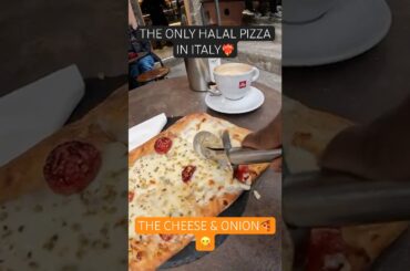 The best halal food in italy | cheese & onion PIZZA
