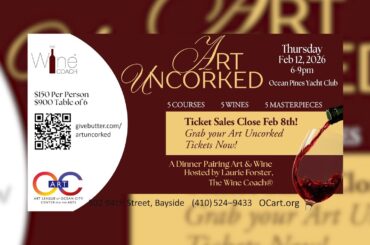 Art, Wine & Film: February at the Art League of Ocean City