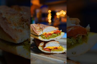 Burrata caprese sandwich with cherry tomato confit #lunch #sandwich #food #recipe