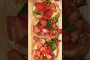 Crispy Tomato Bruschetta 🍅✨ #cooking