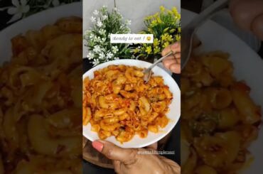 Indian style Macaroni pasta 🍝 #pastarecipes #shorts #ytshorts  #trendingvideos #recipe #viralvideos