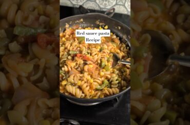 Red Sauce Pasta 🍝  #foodshorts #foodvlog #cooking