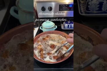 Homemade Italian chicken Parmesan sandwich. #italianfood #fyf #xyzbca #fypシ #parmesanchicken
