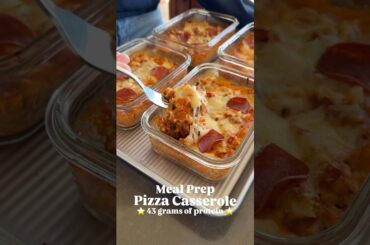 High-Protein Meal Prep Pizza Casserole (43 grams of protein) #shorts #recipes #mealprep