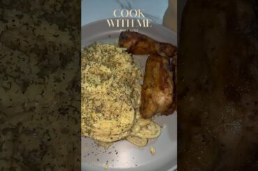 Cook with me (Chicken Alfredo pasta) 🍝 #fyp #highlights #cookingchannel