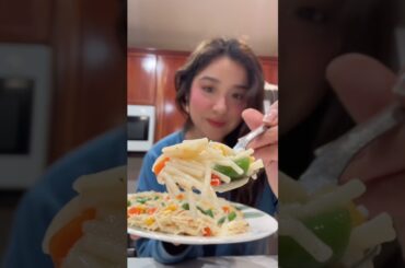 Quick and easy pasta salad w/ Italian dressing!  #fyp #easy #food