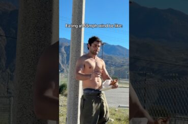 Eating a Stromboli during a Storm