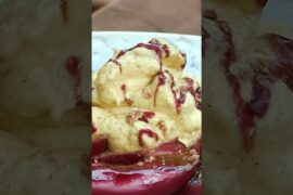 Poached Apple in Red Wine With Amoretti | Gino's Italian Escape  #cooking #food #chef