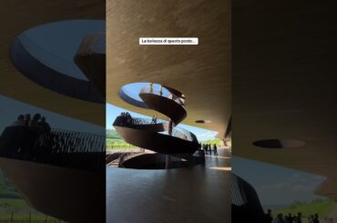 Modern Architecture and Vineyards at Cantina Antinori in Spring Tuscany