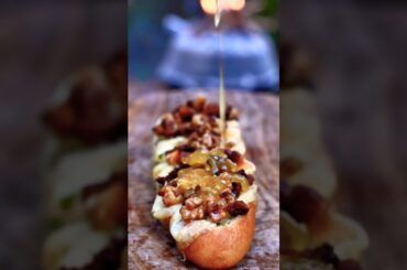 Camembert Garlic Bread with Honeyed Walnuts & Crispy Bacon