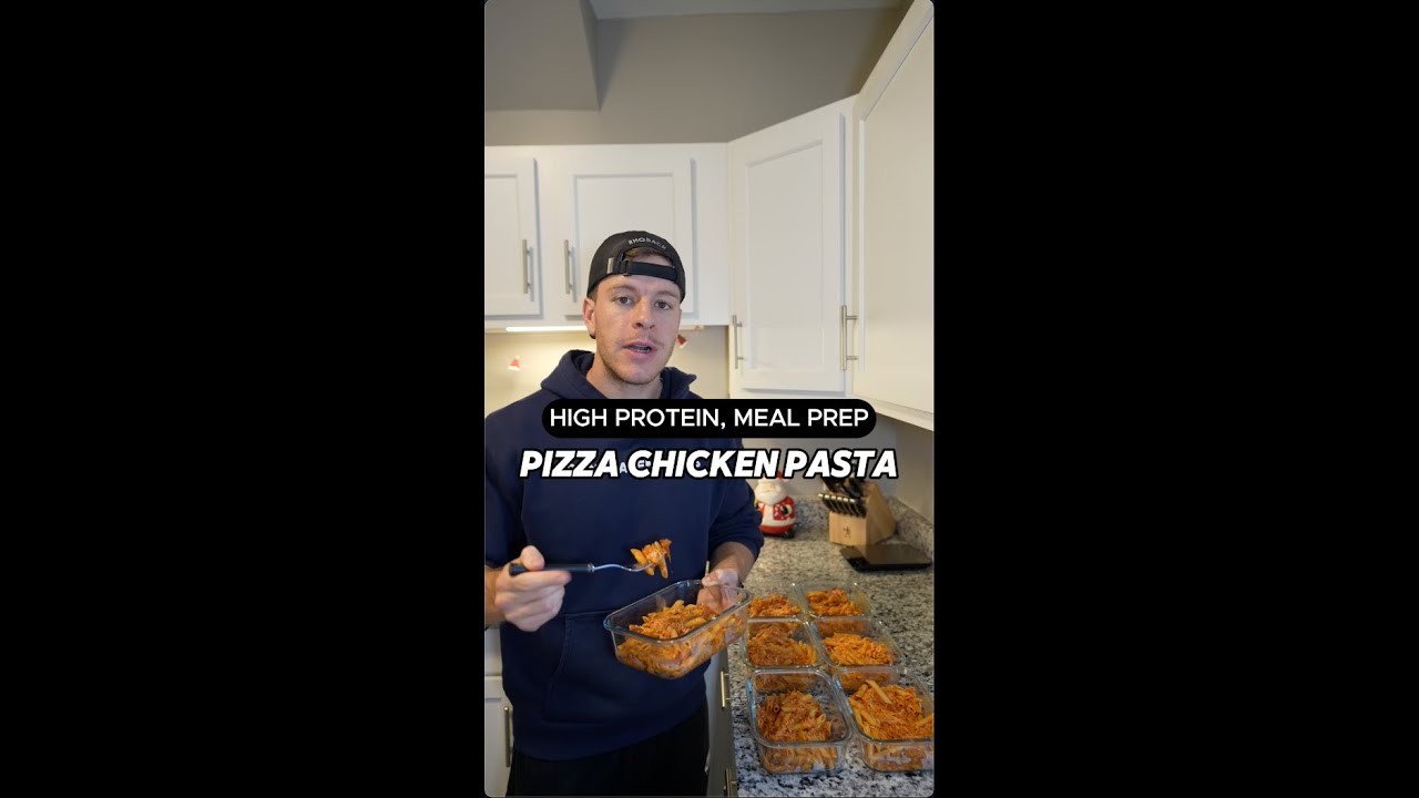 Pizza Chicken Pasta High Protein Meal Prep Recipe #shorts Pizza Chicken Pasta High Protein Meal Prep Recipe #shorts