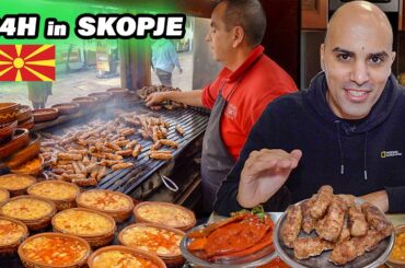24 Hour MACEDONIAN FOOD TOUR in Skopje 🇲🇰 Tavče gravče + Pastrmajlija + Kebabs + Old Town Skopje