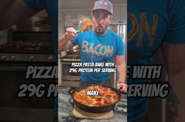High Protein Pasta Pizza Bake! #recipe