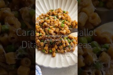 Caramelized Shallot Ditalini with Peas 🫛 #onepotmeal #comfortfood #dinnerideas #familydinner