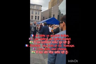 Italian Food Market & Concert 🇮🇹 | Learn French with Travel | #Shorts