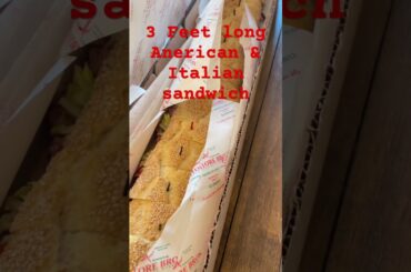 American#italian #sandwich #3 feet long#food #party #shortvideo