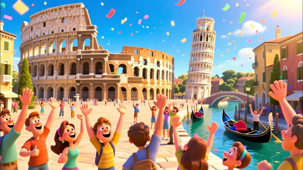 Visit Italy Song for Kids 🇮🇹 | Learn Italian Landmarks & Food | Fun Travel Song for Children. Visit Italy Song for Kids 🇮🇹 | Learn Italian Landmarks & Food | Fun Travel Song for Children.