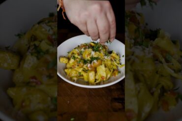 Chicken pasta coconut curry sauce! #shorts #pasta #food