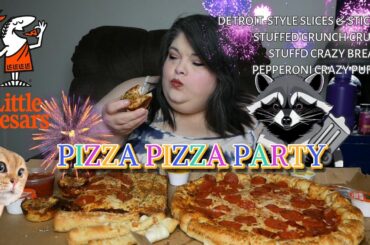 Little Caesar's Pizza Pizza Party Mukbang Eating Show