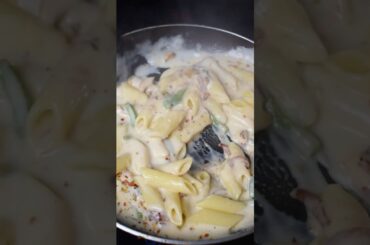 Creamy White Sauce Pasta #cooking #asmr