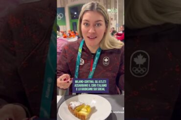 Milano-Cortina 2026, gli atleti assaggiano il cibo italiano e lo giudicano sui social #shorts