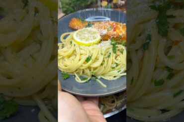 One-Pot Lemon Pasta mit Lachs 🍣🍋Next Level 😍👌#shorts #tagesrezept #cooking #inspiration