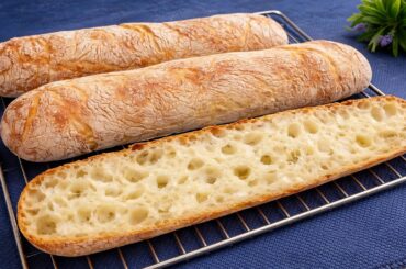 CIABATTA Brot:  3 Tassen❗Italienisches Brot❗Flüssiger Teig, schnell und einfach.
