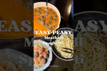 Easy-Peasy - Meatball Spaghetti #cooking #italian #dailyvlog
