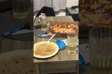 Unexpected Pizza Night w/ Wine After Work #dominos #pizza #foodie #food #toronto #wine