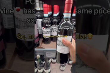 In Italy, wine has almost the same price as Coca Cola.So, no more Coca Cola. #italy #wine #cocacola