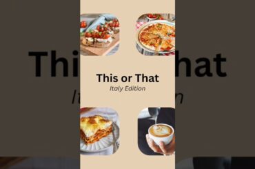 This or That, Italy Edition #italy #italytravel #food #pizza #lasagna #pasta #bologna
