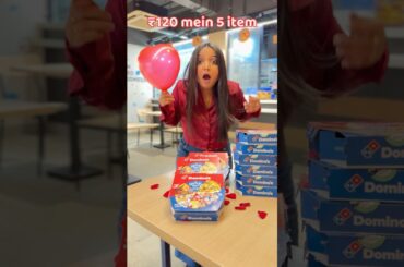 Dominos. Offer ₹120 mein 5 item 😍 #shorts #Viral #pizza