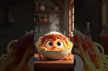 🇮🇹 Pixar-Style Italian Food Comes to Life! 🍕🍝🍦☕ | Cute 3D Animation