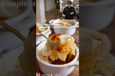 Making the Viral Dumpling Lasagna