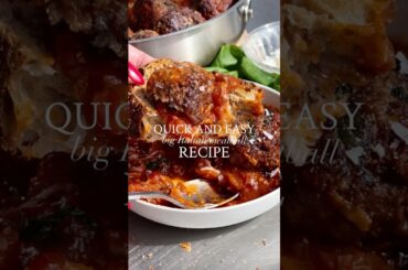 Quick and easy big Italian meatballs full recipe