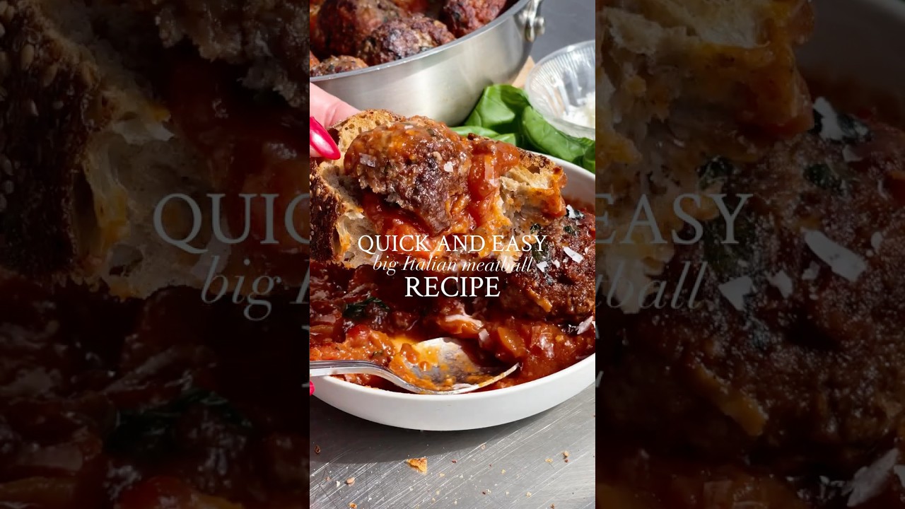 Quick and easy big Italian meatballs full recipe Quick and easy big Italian meatballs full recipe