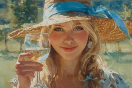 Impressionist Paintings | Claude Monet | A Day at a 19th-century Italian Winery [4K]