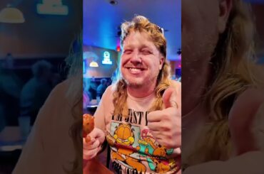 Hot blonde eats alfredo at Gina's Italian Kitchen and Tavern in hamilton ohio 1005 Eaton Ave,