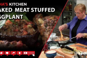 Baked  Meat Stuffed Eggplant