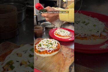 Street Style Veg Paneer Cheese Pizza❤️#youtubeshorts #trending #viralvideo #cheese #pizza #street