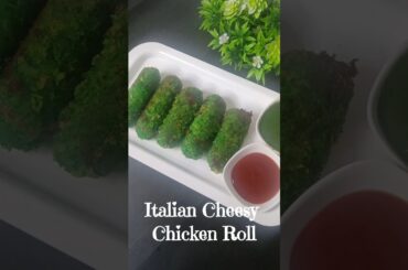 Italian Cheesy Chicken Roll 😍 Recipe | Crispy & Super Cheesy Snack #food #shorts #chicken  #ramadan