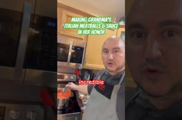 Making Grandma’s Italian Meatballs & Sauce in her Honor #cooking #italianfood